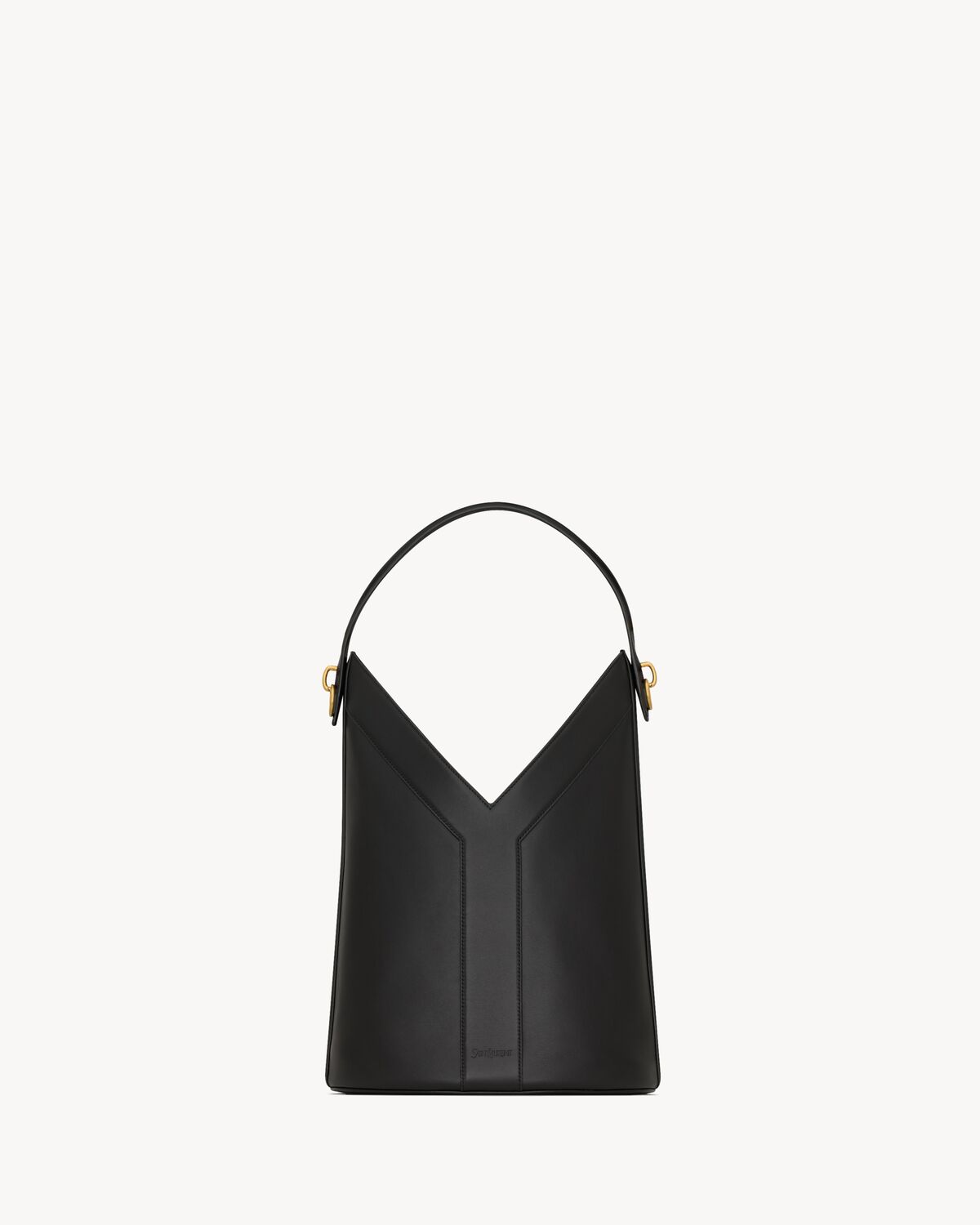 YSL Y top-handle bucket in leather - Image 4